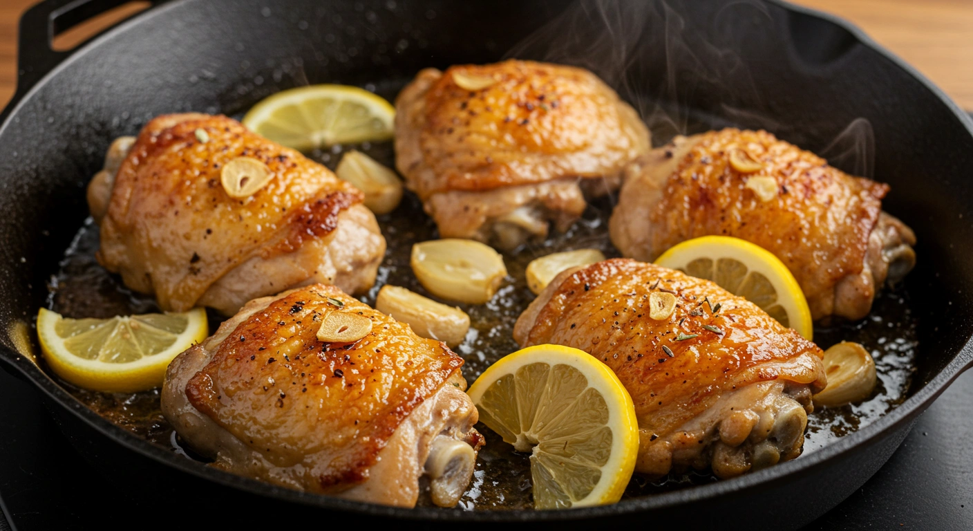 Lemon Garlic Chicken Thighs - secondary view